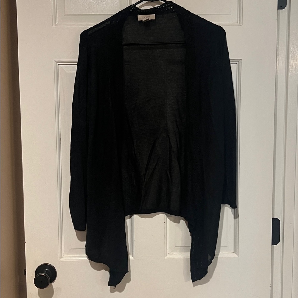 LOFT Outlet Women’s Black Open Front Cardigan - Size Small